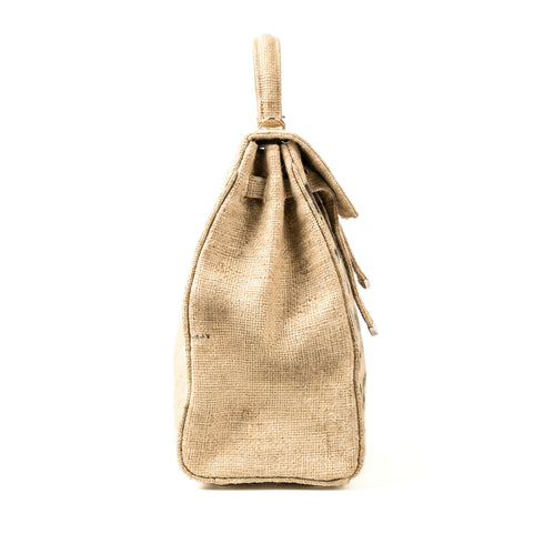 Moroccan Jute Tote Bag | Natural Travel Handbag