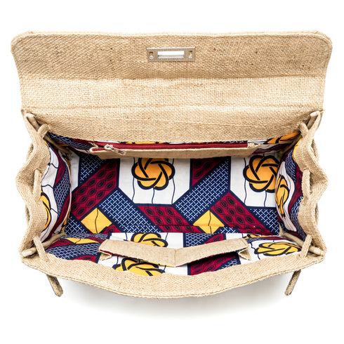 Moroccan Jute Tote Bag | Natural Travel Handbag