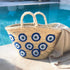 Large Evil Eye Straw Beach Bag | Multiple Eye Design