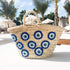 Large Evil Eye Straw Beach Bag | Multiple Eye Design