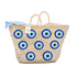 Large Evil Eye Straw Beach Bag | Multiple Eye Design