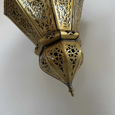 Large Hanging Moroccan Lantern – Antique Brass Style (CL 1001)