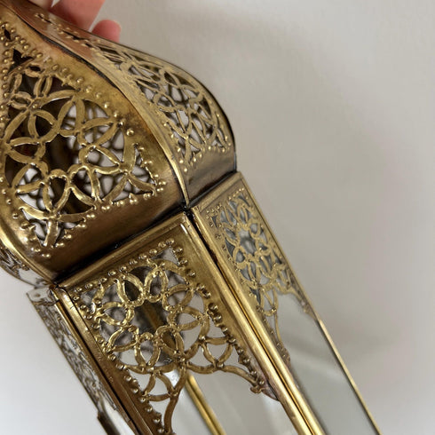 Large Moroccan Brass Candle Lantern Gift (CL 1006)