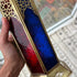 Large Moroccan Brass Lantern with Colorful Glass (CL 1012)