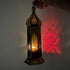 Large Moroccan Brass Lantern with Colorful Glass (CL 1012)