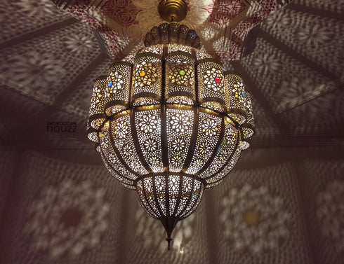 Large Moroccan Pendant Light, Moroccan Handmade Ceiling lamp (PL 1008)