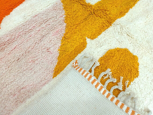 Large Moroccan Wool Rug - Modern Beni Ourain for Living Room