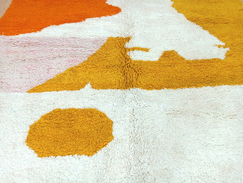 Large Moroccan Wool Rug - Modern Beni Ourain for Living Room