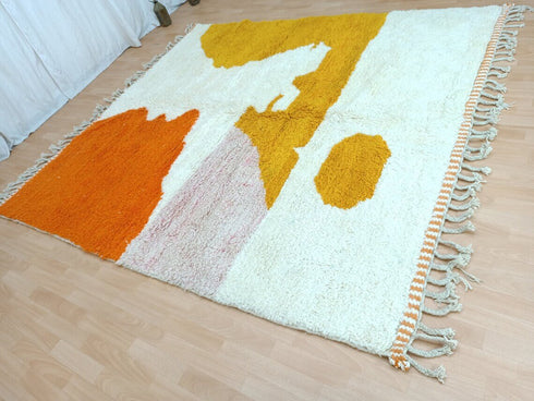 Large Moroccan Wool Rug - Modern Beni Ourain for Living Room