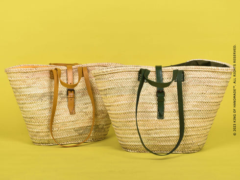 Yellow Large Beach bag - Handwoven