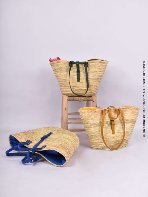 Yellow Large Beach bag - Handwoven