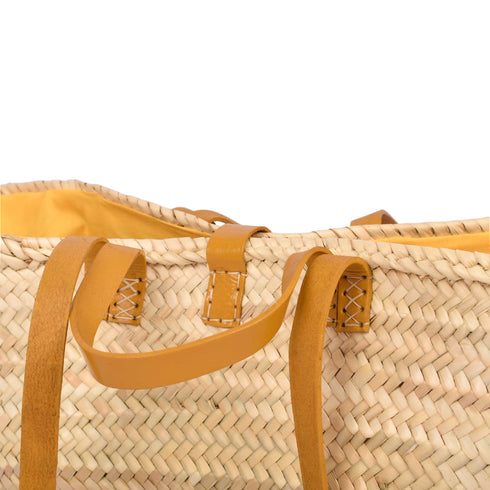 Yellow Large Beach bag - Handwoven