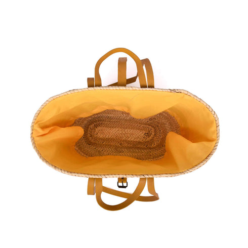 Yellow Large Beach bag - Handwoven