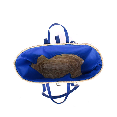 Blue Large Beach bag - Handwoven