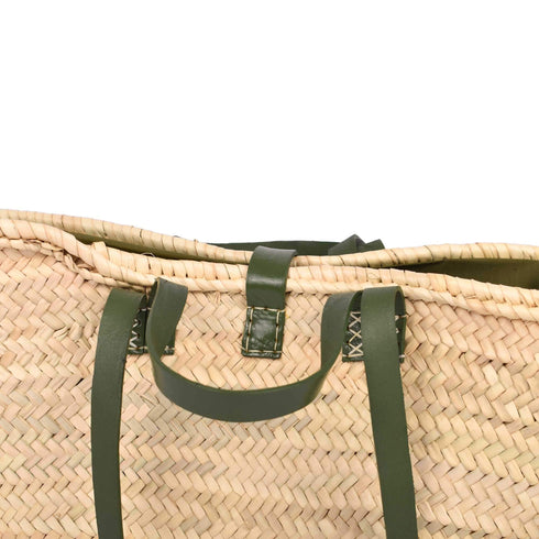Green Large Beach bag - Handwoven