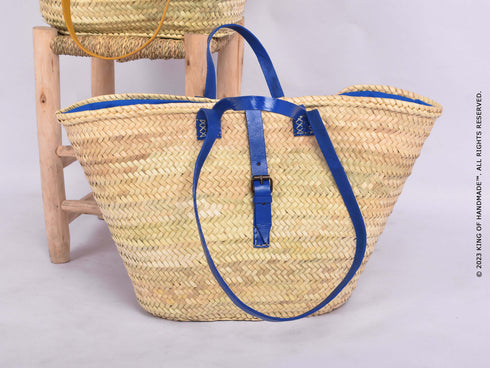 Blue Large Beach bag - Handwoven
