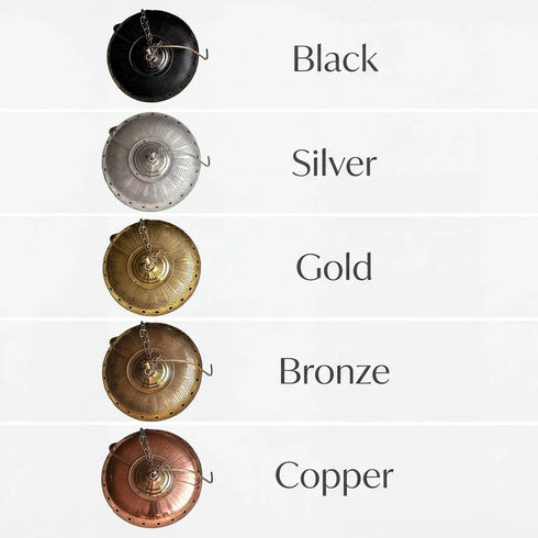 Color and finish panel for handmade brass lamps