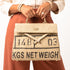 Large Jute Kelly-Style Handbag | Printed Typography Tote | Natural Handmade Jute Purse