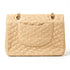 Large Quilted Jute Shoulder Bag with Gold Chain – Natural Woven Handbag