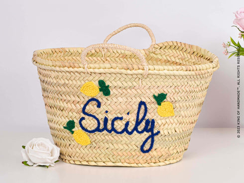 Lemon Beach Bag - Italian-Inspired Tote for a Vibrant Summer