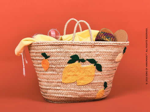 Lemon Beach Bag - Italian Tote Bag - Lemon Italy Tote