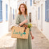 Lucky Shamrock Straw Bag – Embroidered Clover Tote for Spring & Lucky Days 🍀