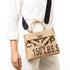 Luxury Printed Jute Kelly 25 Style Handbag | Handmade Woven Top Handle Crossbody Bag with Removable Strap