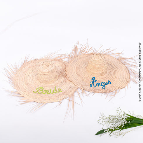 Straw Beach Hat - Moroccan Handmade Summer Hat