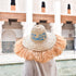 Straw Fringed Raffia Hat - Beach hat