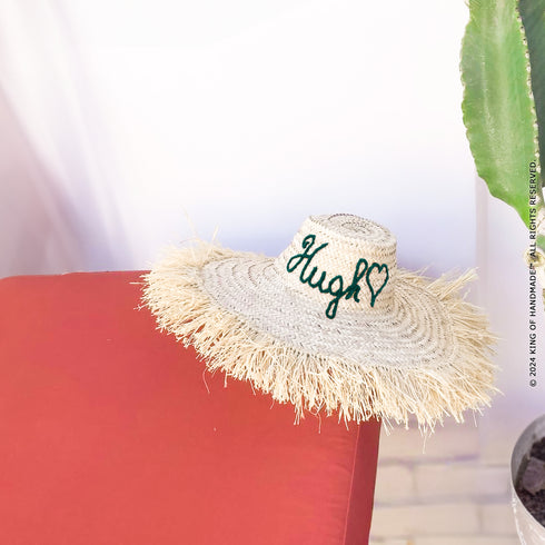 Straw Fringed Raffia Hat - Beach hat