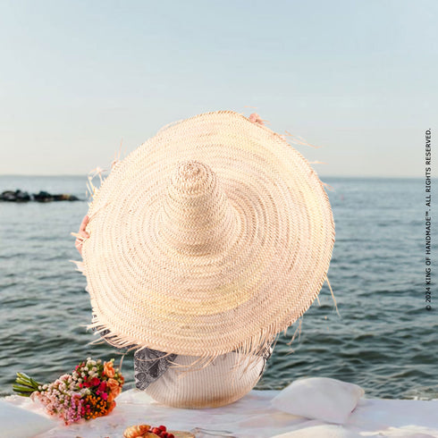 Straw Large Beach Hat - Moroccan Handmade Summer Hat