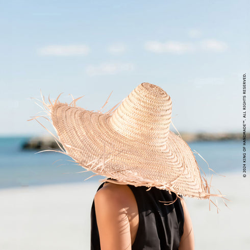 Straw Beach Hat - Moroccan Handmade Summer Hat