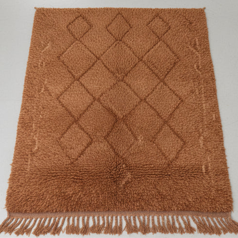 Brown Moroccan Wool Rug – Brown Berber Carpet