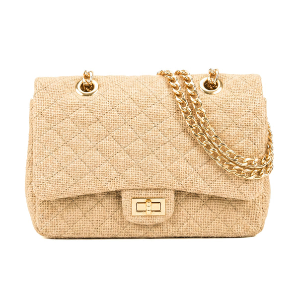 Medium Jute Shoulder Bag – Handmade Moroccan Purse