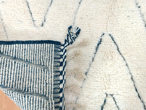 Minimalist Moroccan Beni Ourain Wool Rug | Custom Handmade