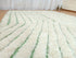 Modern Moroccan Tufted Wool Rug | Green & White Handmade Carpet