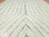 Modern Moroccan Tufted Wool Rug | Green & White Handmade Carpet