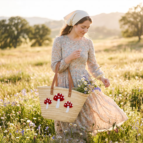 handwoven-Moroccan-Embroidered-Mushroom-Straw-Tote-Bag-with-leather-handles-2