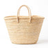 Moroccan Straw Basket with Short Hemp Handles – Woven Palm Leaf Summer Tote 🌿