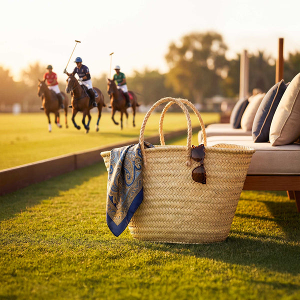 Moroccan Straw Basket with Short Hemp Handles – Woven Palm Leaf Summer Tote 🌿