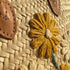 Golden & Cream Daisy Embroidered Moroccan Straw Tote – Floral Basket