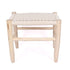 Moroccan Kittan Bench – Raw Wood & Handwoven Braiding for Boho Entryways