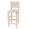 Moroccan Bar Stool with Braided White Kittan Seat