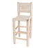 Moroccan Bar Stool with Braided White Kittan Seat