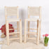 Moroccan Bar Stool with Braided White Kittan Seat