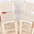 Moroccan Bar Stool with Braided White Kittan Seat