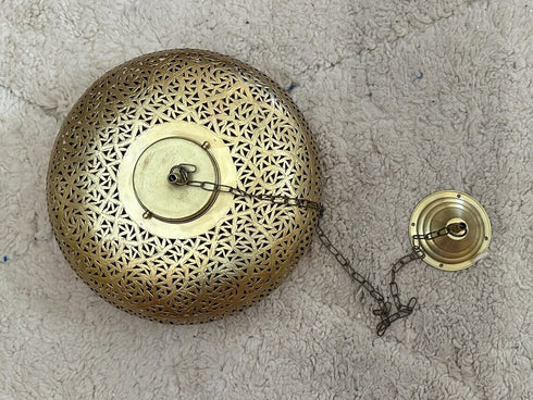 Moroccan Brass Pendant Light - Bohemian Ceiling Lantern (PL 1067)