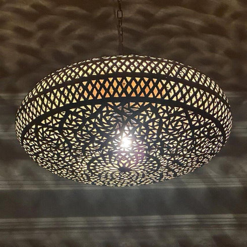 Moroccan Brass Pendant Light - Bohemian Ceiling Lantern (PL 1067)