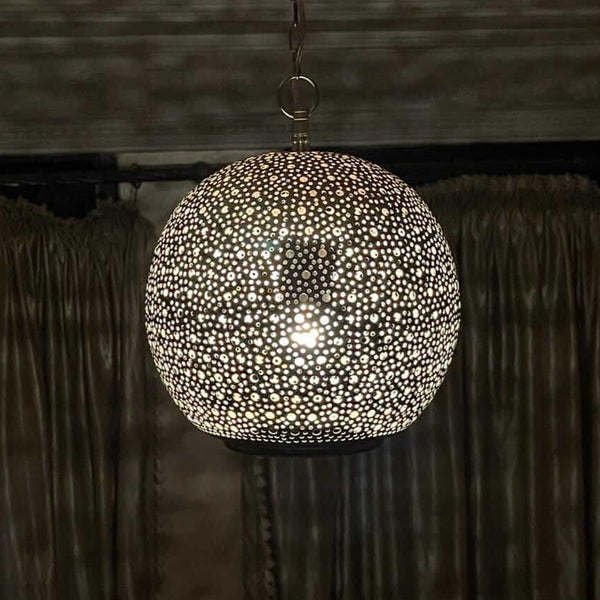 Moroccan Pendant Light – Brass Pierced Openwork