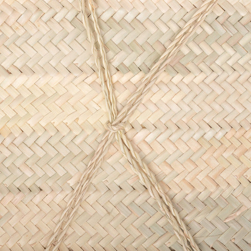 Moroccan Cross-Tie Straw Tote Bag – Handwoven Artisan Bag